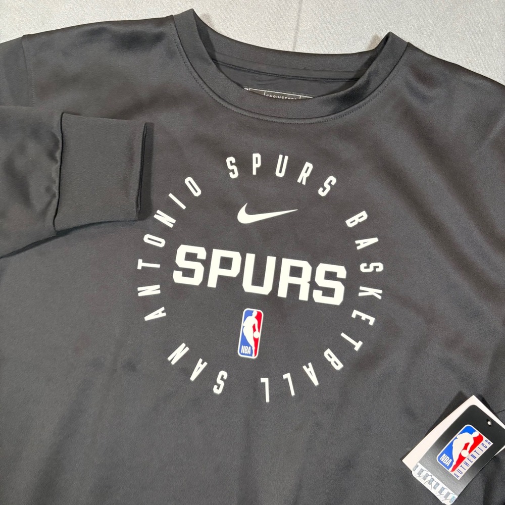 San Antonio Spurs Nike Mens Spotlight Pullover Crewneck Black X-Large